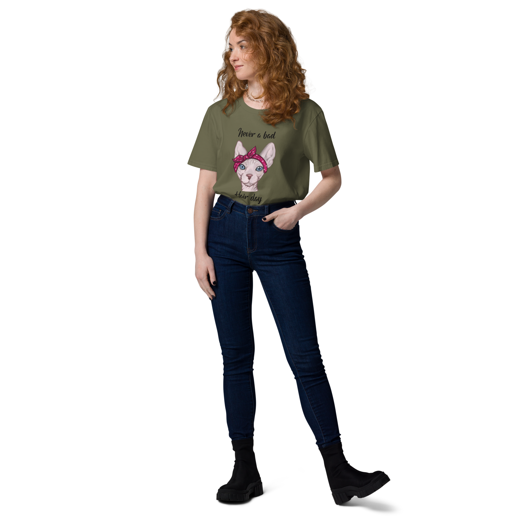 "NEVER A BAD HAIR DAY" UNISEX ECO TEE