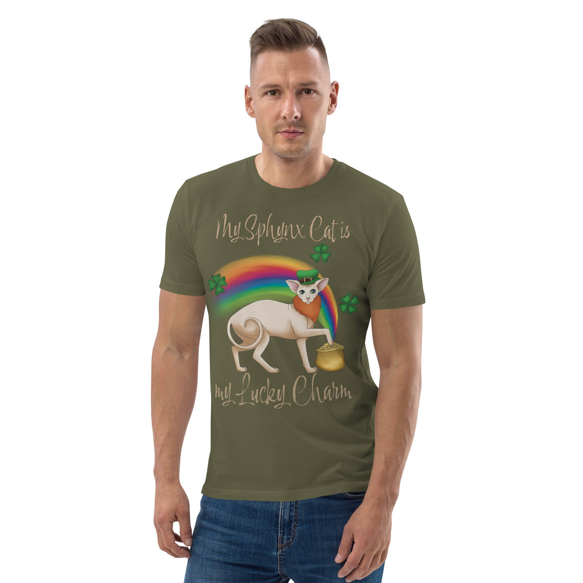 "MY SPHYNX IS MY LUCKY CHARM" UNISEX ECO TEE
