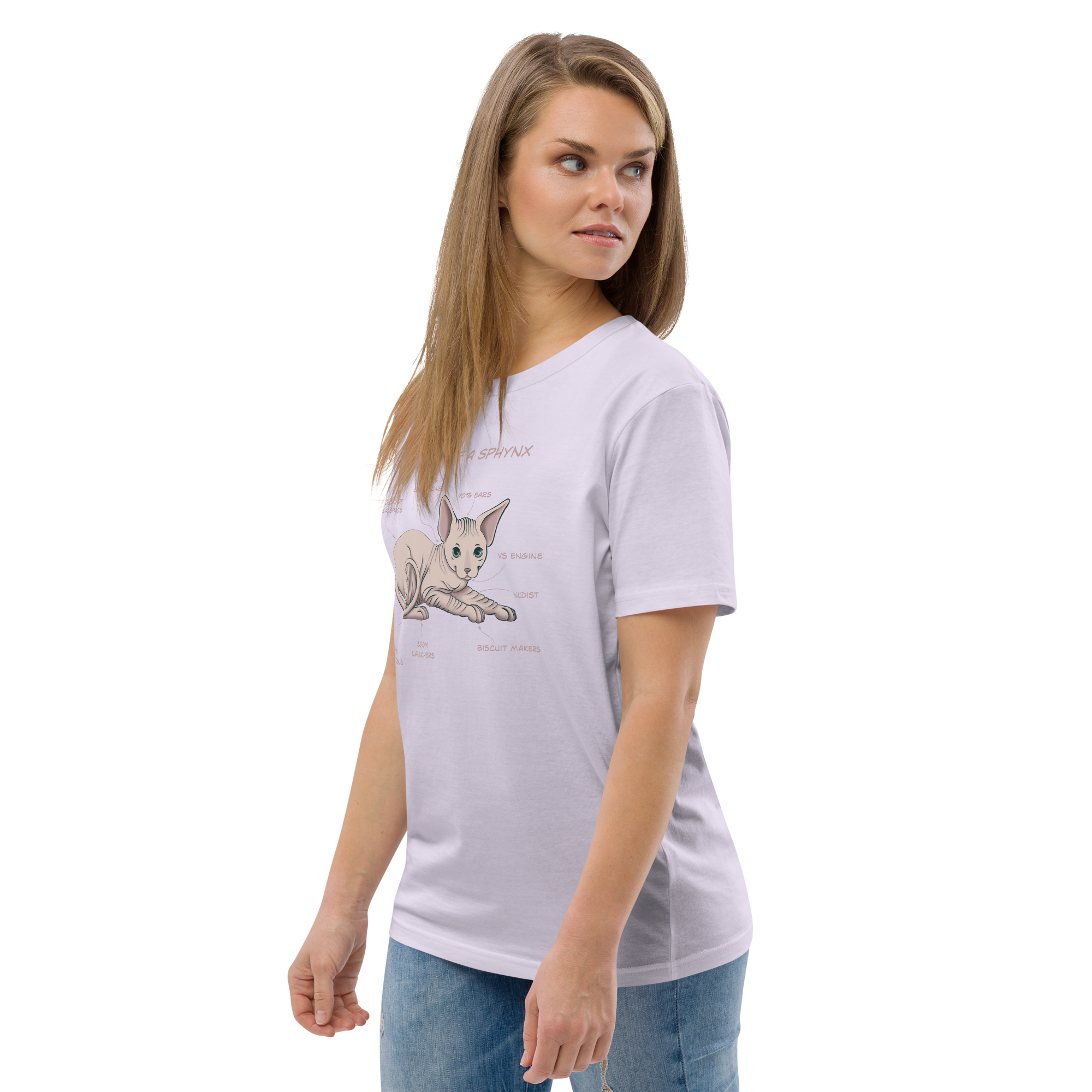 "ANATOMY OF A SPHYNX" UNISEX ORGANIC TEE