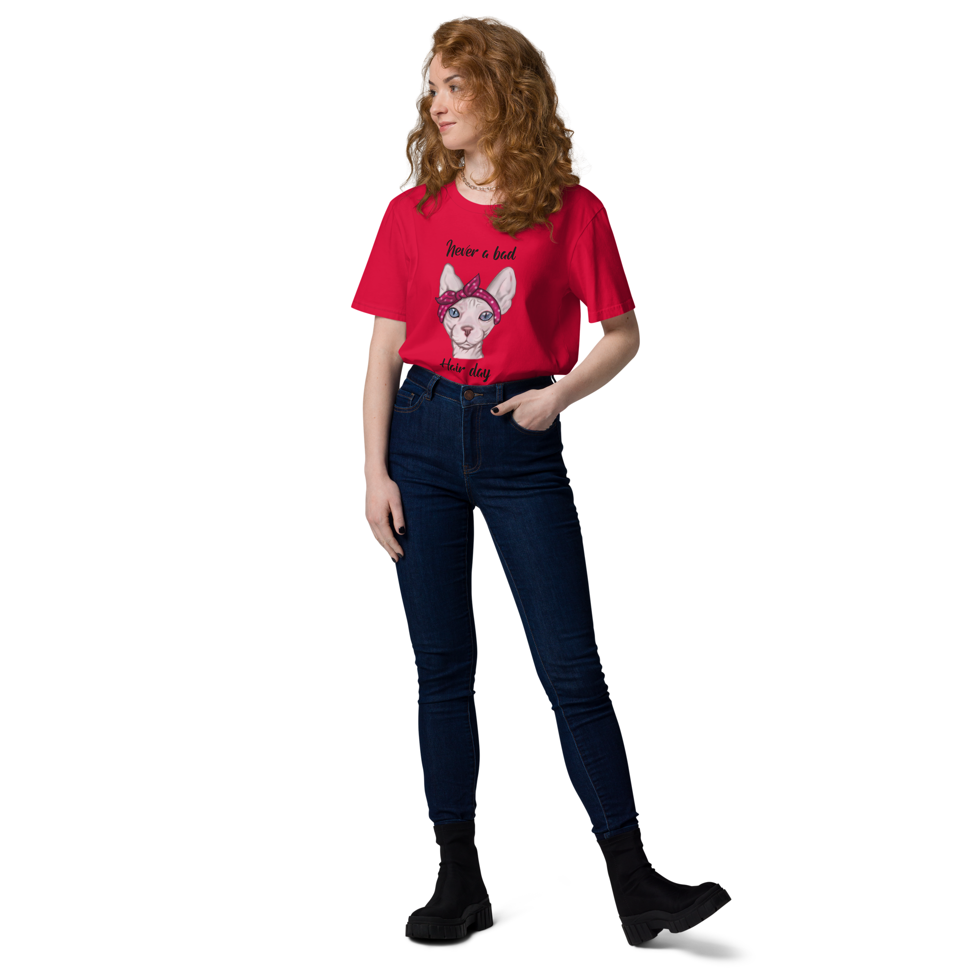 "NEVER A BAD HAIR DAY" UNISEX ECO TEE