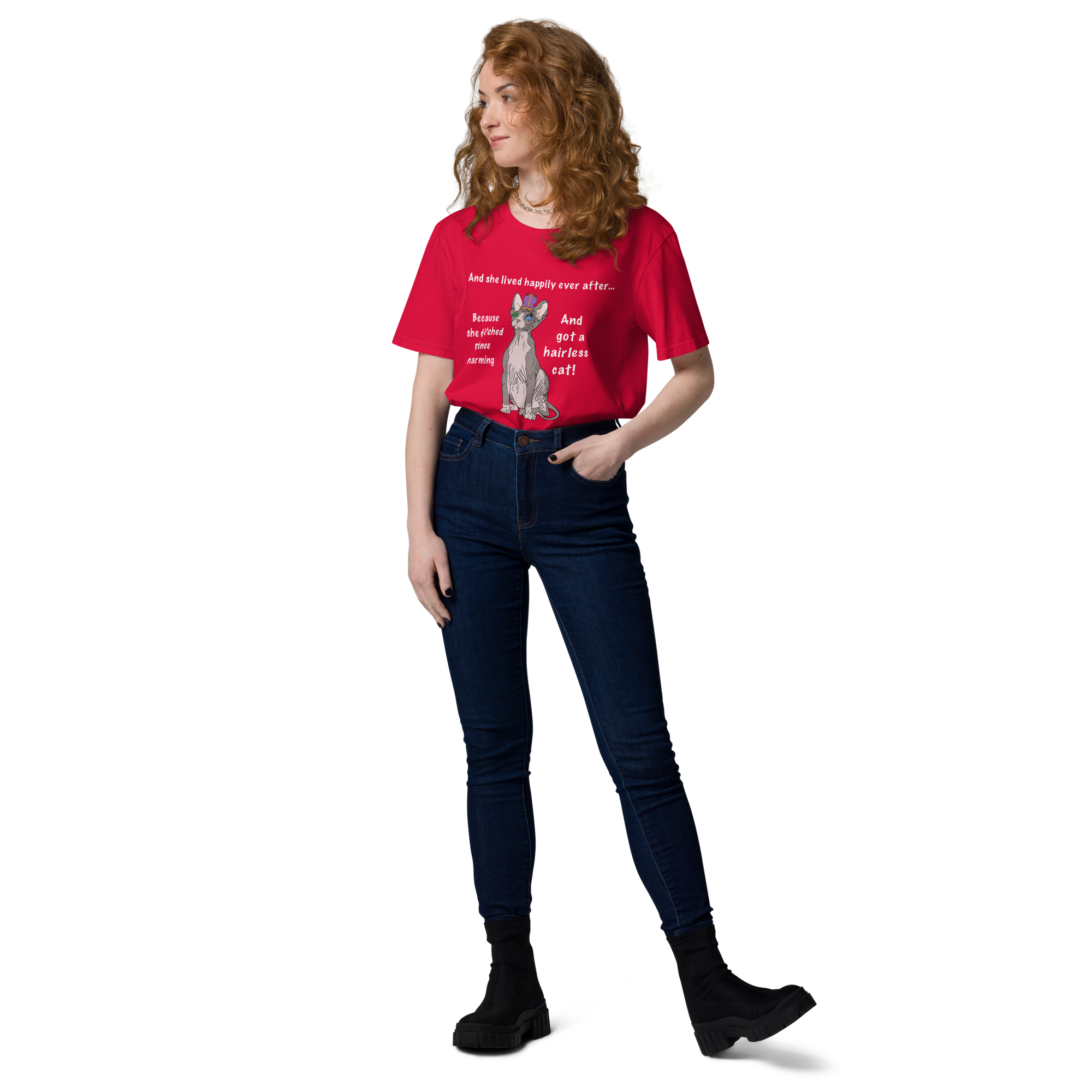 "DITCHED PRINCE CHARMING & GOT A SPHYNX CAT" ECO TEE