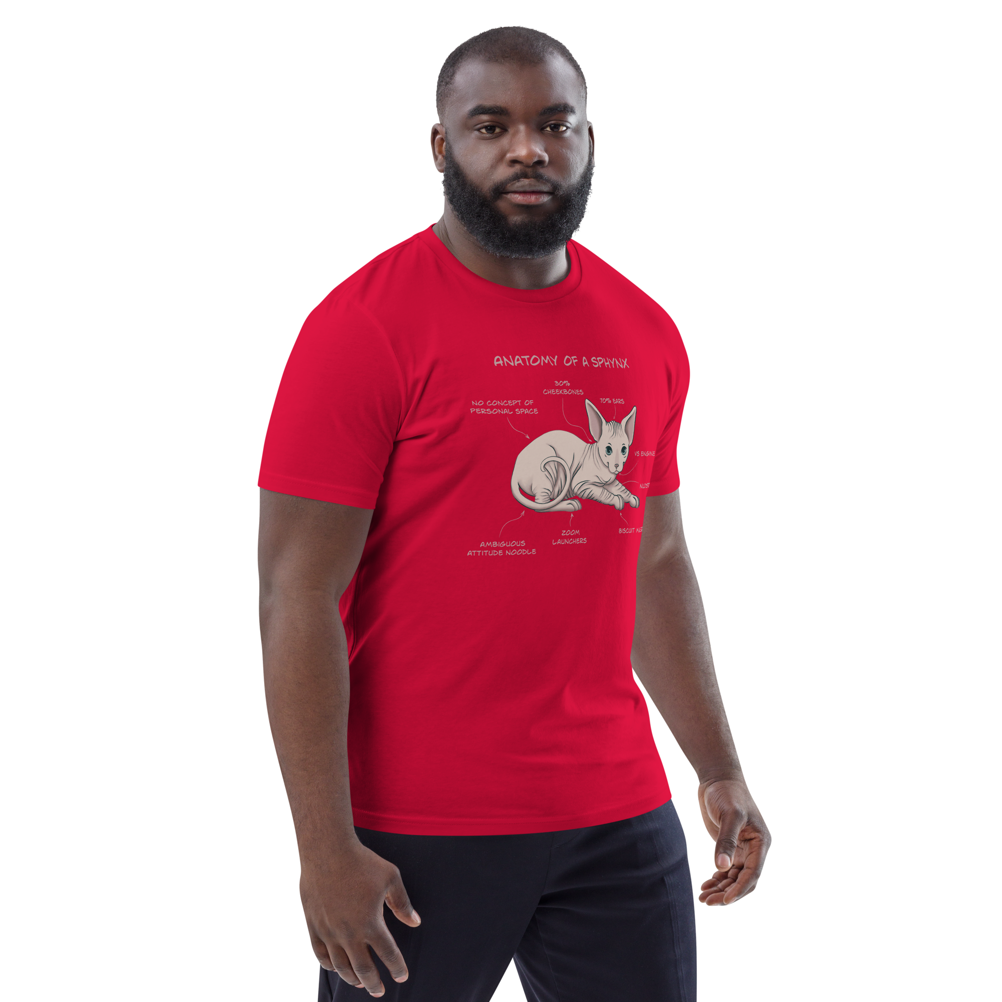 "ANATOMY OF A SPHYNX" UNISEX ORGANIC TEE