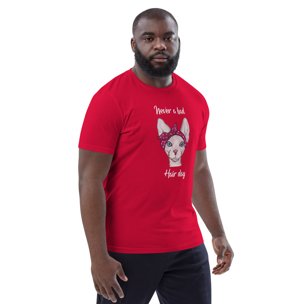 "NEVER A BAD HAIR DAY" UNISEX ECO TEE