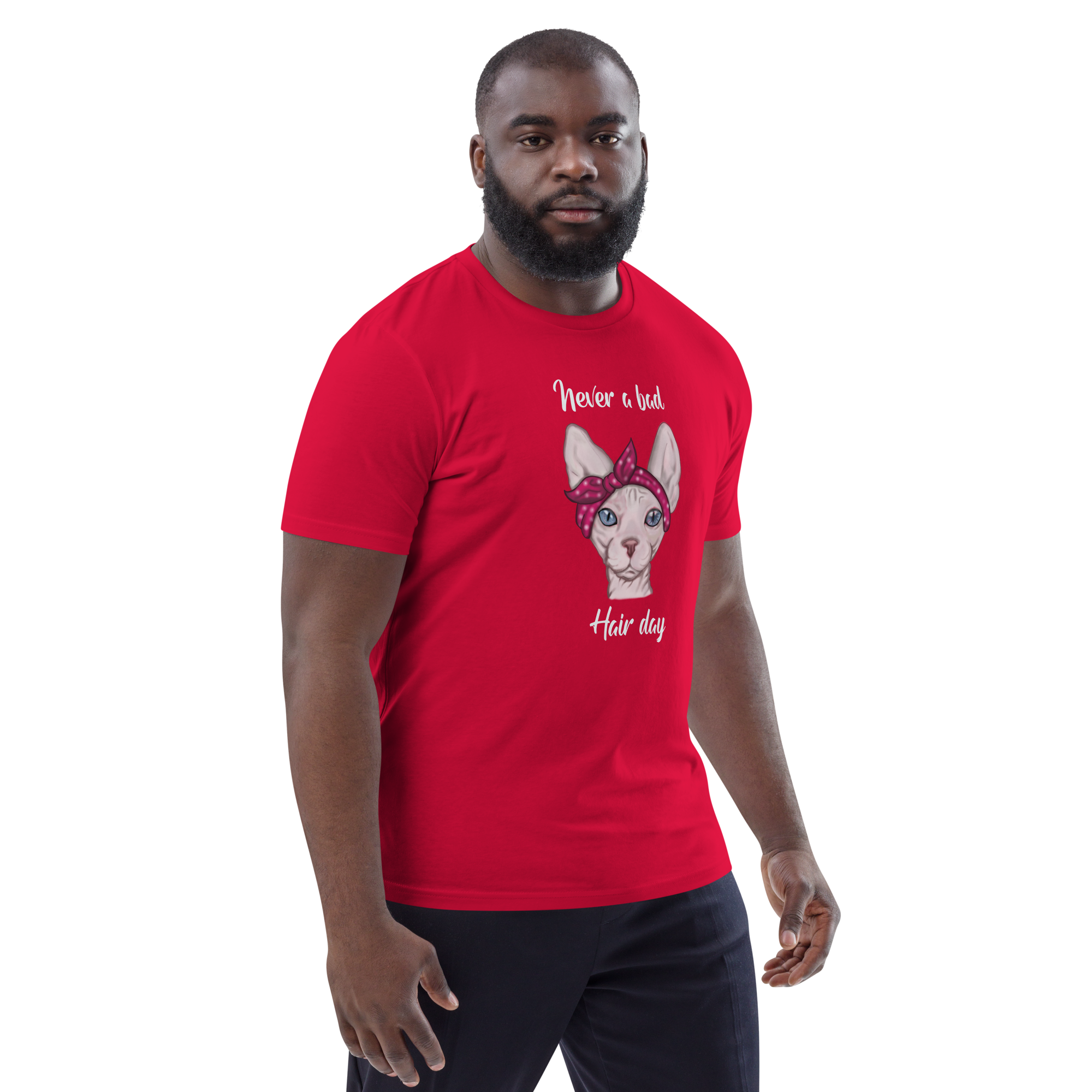 "NEVER A BAD HAIR DAY" UNISEX ECO TEE