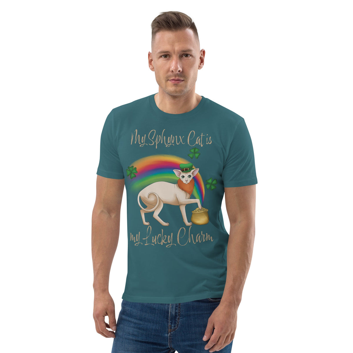 "MY SPHYNX IS MY LUCKY CHARM" UNISEX ECO TEE
