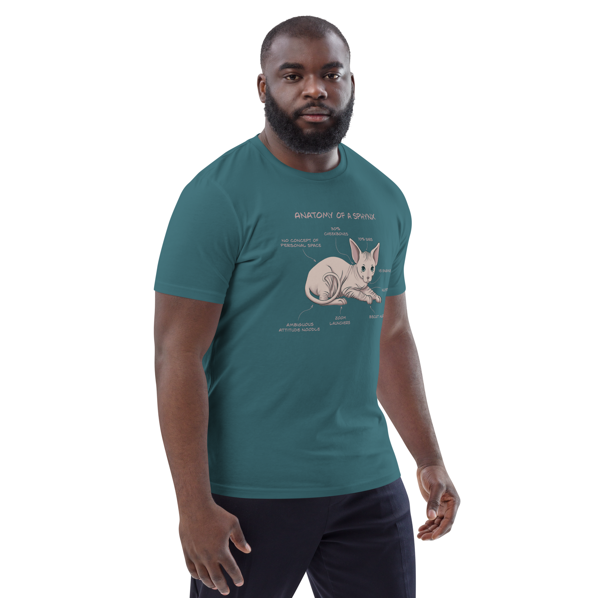 "ANATOMY OF A SPHYNX" UNISEX ORGANIC TEE