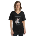 "WOMAN CAN'T SURVIVE ON COFFEE ALONE" WOMAN'S V-NECK TEE