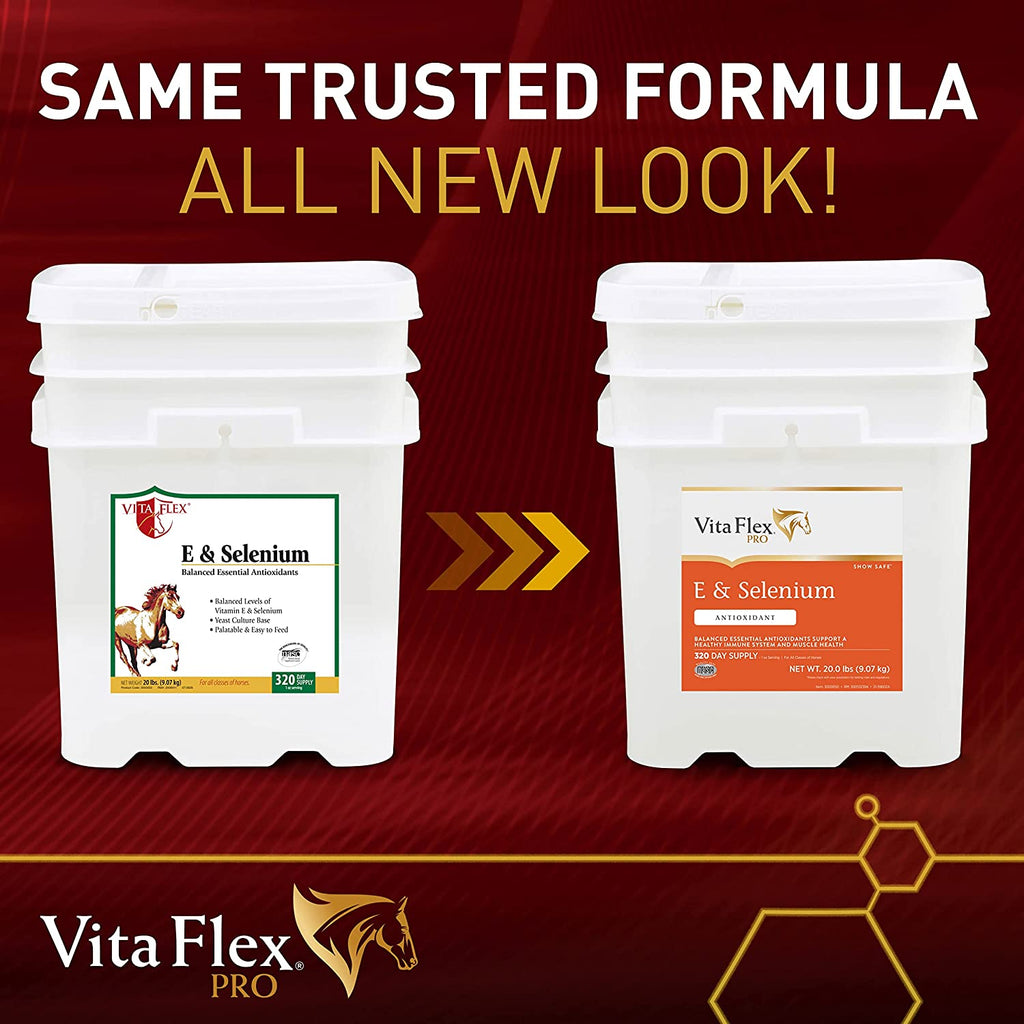Vita Flex E and Selenium Supplement for Horses 20lbs. 320 Day Supply