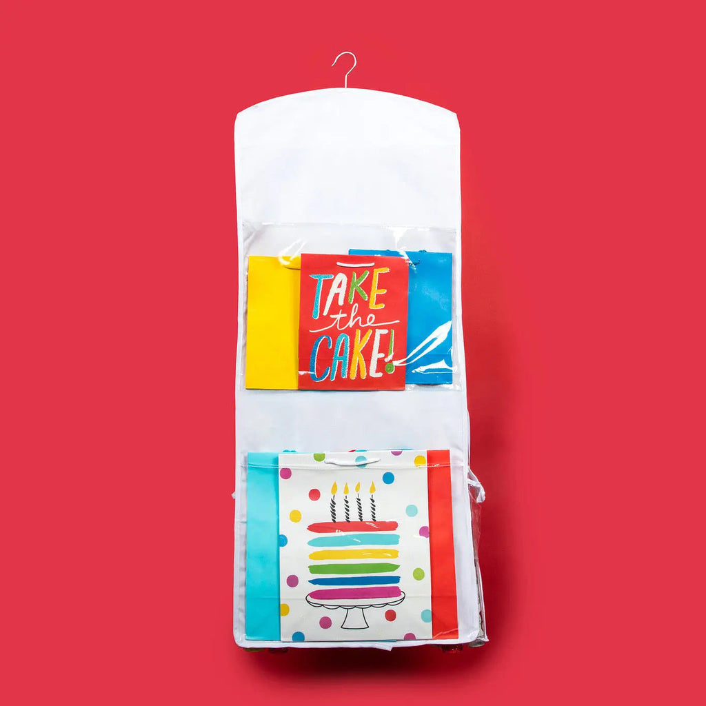 Gift Wrap Storage Organizer Wrapping Paper Holder Christmas Gift Bag Hanging Container