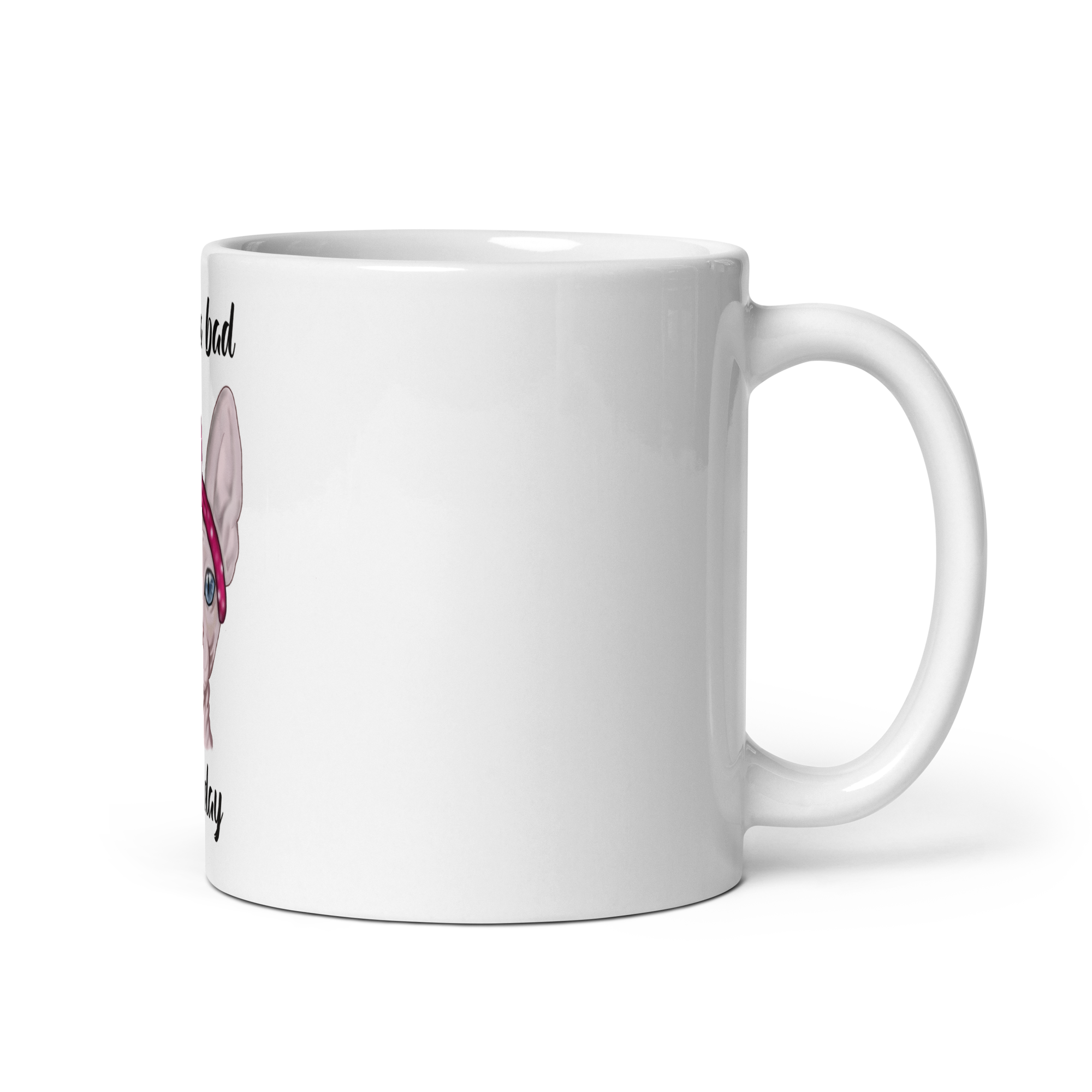 "NEVER A BAD HAIR DAY" SPHYNX COFFEE MUG