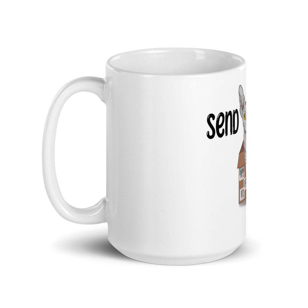 "SEND NUDES" SPHYNX COFFEE MUG
