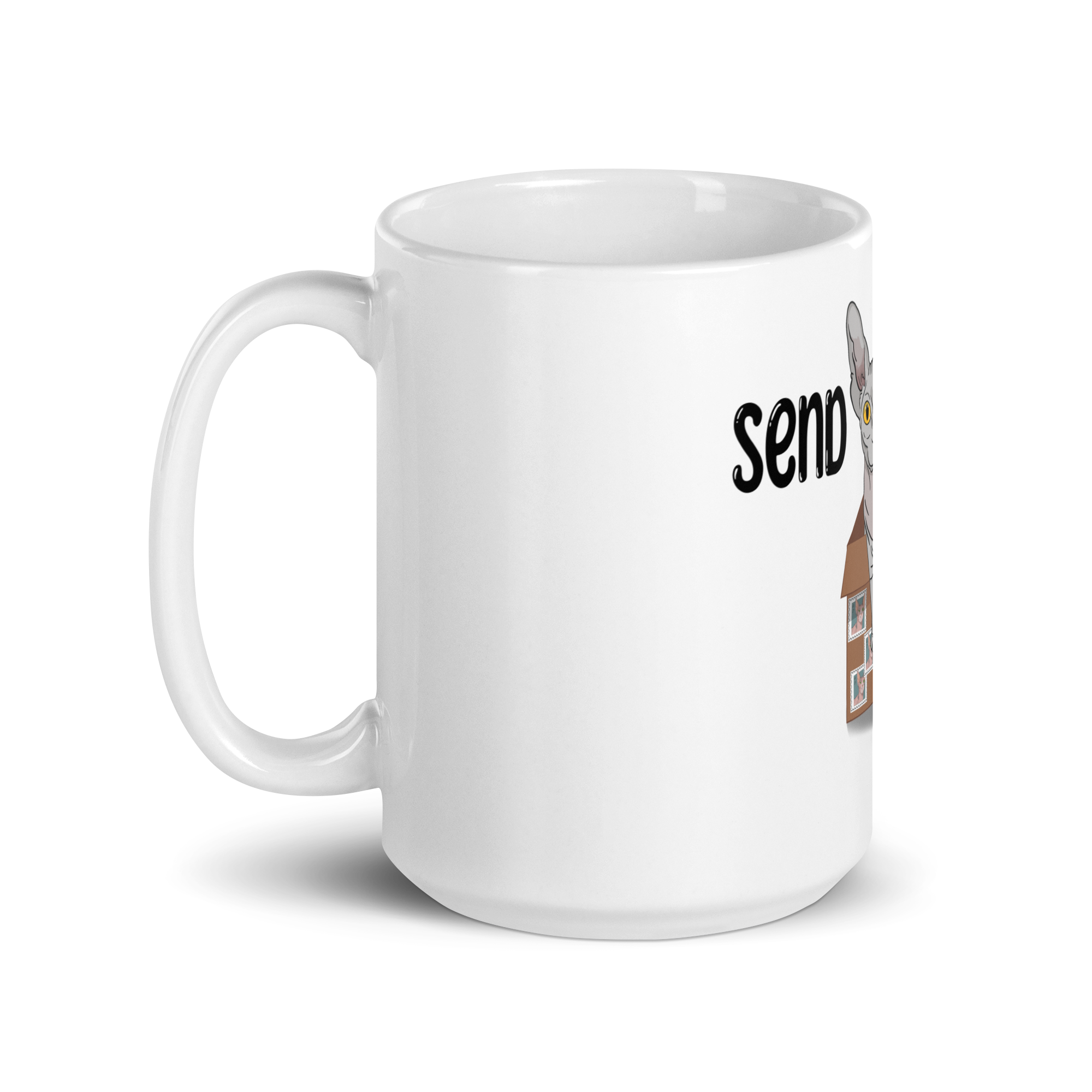 "SEND NUDES" SPHYNX COFFEE MUG