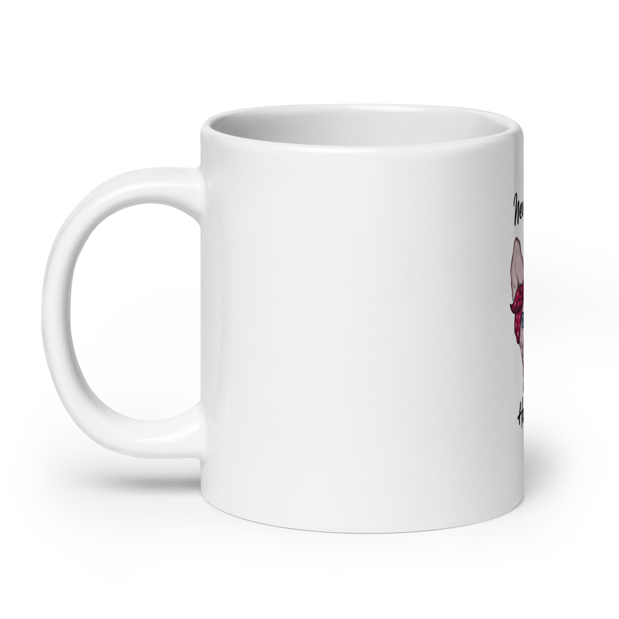 "NEVER A BAD HAIR DAY" SPHYNX COFFEE MUG