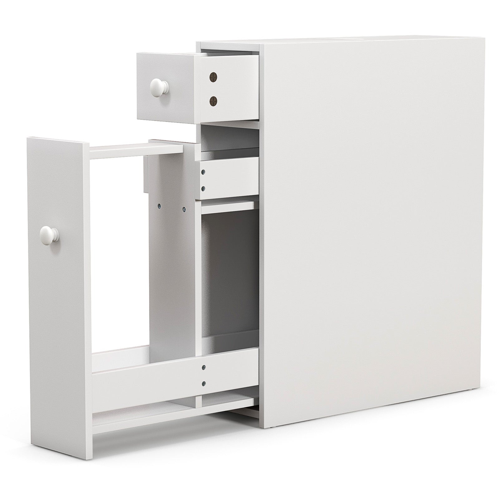 Black Bathroom Cabinet Space Saver Storage Organizer