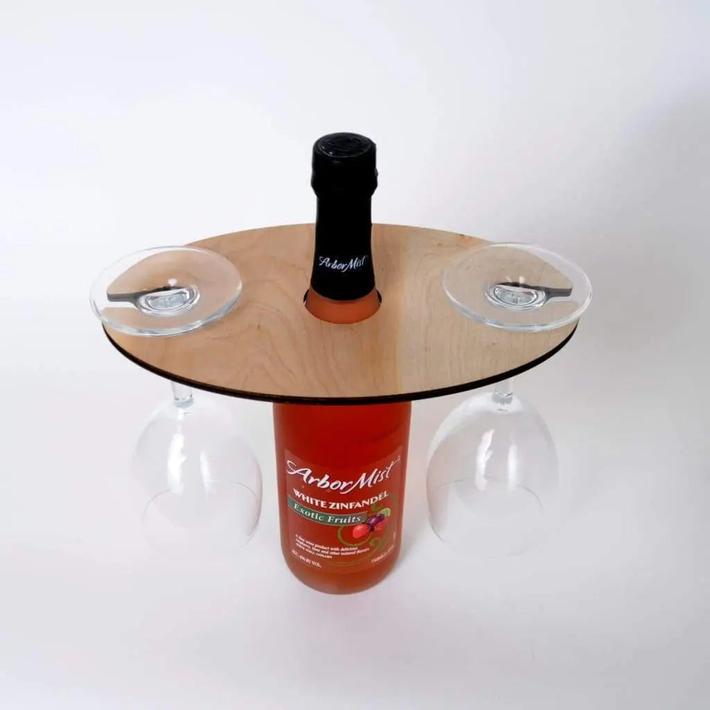 Wine Glass Holder - Wedding Gift - Robert Browning Quote - Personalized Wood Wine Glass Carrier