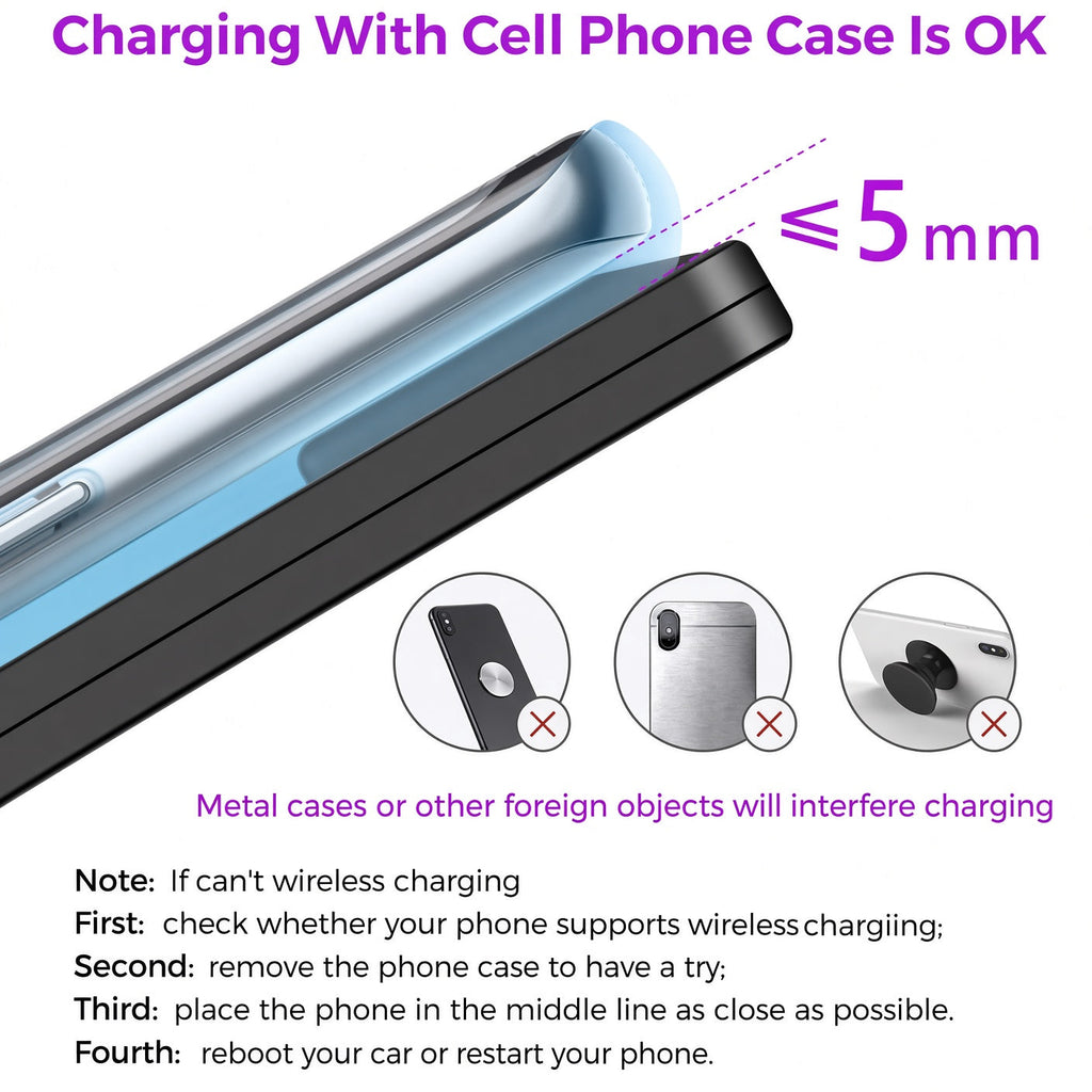 Center Console Wireless Charger for Tesla Model 3
